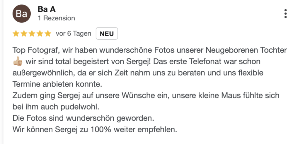 babyfotograf Bewertung